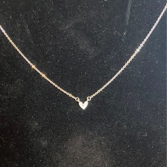 16"-18" Silver-Tone Necklace with Heart Pendant Jewelry - Picture 3 of 5